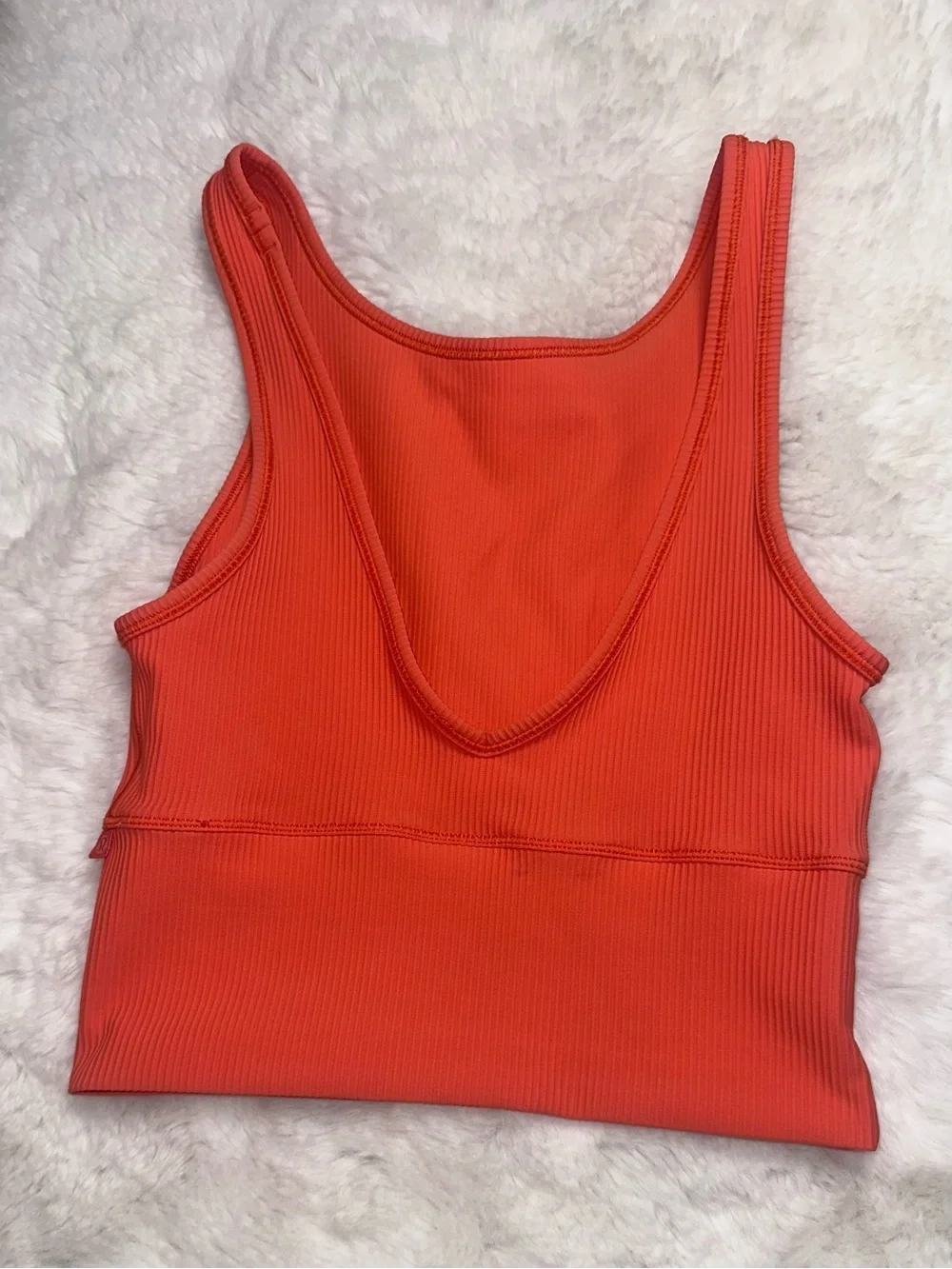Lululemon Power Pivot Ribbed Tank Top Warm Coral
